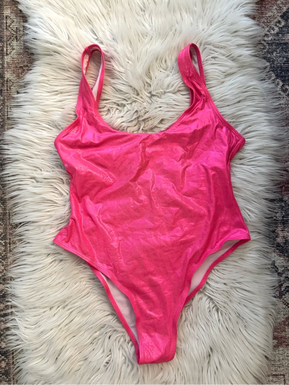 Hot Pink Shimmer One-Piece Swimsuit